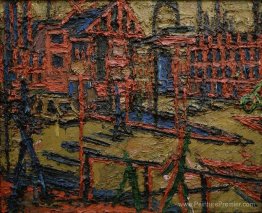 Derrière la gare de Camden Town, soirée d'été Derrière la gare de Camden Town, soirée d'été