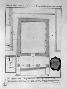 Plan et élévation à l'arrière du temple de la Sibyl à Tivoli Plan et élévation à l'arrière du temple de la Sibyl à Tivoli
