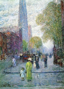 Spires de la cathédrale, matinée du printemps Spires de la cathédrale, matinée du printemps