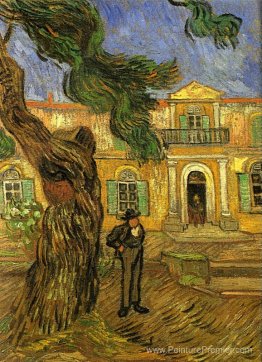 Pin avec une silhouette dans le jardin de l'hôpital Saint-Paul Pin avec une silhouette dans le jardin de l'hôpital Saint-Paul