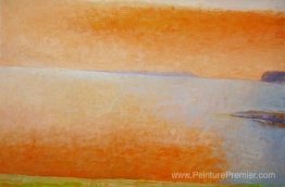 Nuage orange sur la mer Adriatique Nuage orange sur la mer Adriatique