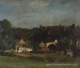 Une vue du château de Barnard, Yorkshire, de la rivière Une vue du château de Barnard, Yorkshire, de la rivière