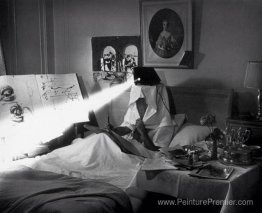 Salvador Dalí au lit Salvador Dalí au lit