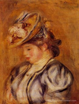 Fille dans un chapeau fleuri Fille dans un chapeau fleuri