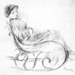 Femme dans une chaise à bascule Femme dans une chaise à bascule