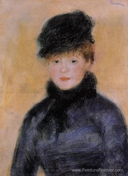 Femme avec un chemisier bleu Femme avec un chemisier bleu