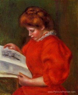 Jeune femme regardant une impression Jeune femme regardant une impression