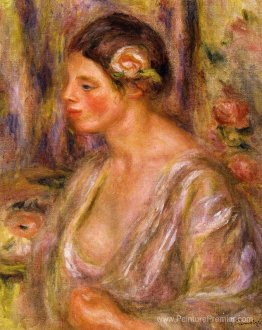Madeline portant une rose Madeline portant une rose