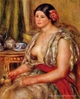 Jeune femme assise dans un costume oriental Jeune femme assise dans un costume oriental
