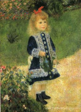 Une fille avec un arrosage peut Une fille avec un arrosage peut