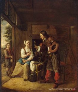 Homme offrant un verre de vin à une femme Homme offrant un verre de vin à une femme