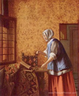 Femme pesant les pièces d'or Femme pesant les pièces d'or