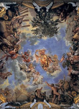Plafond fresque avec des armoiries médicin Plafond fresque avec des armoiries médicin