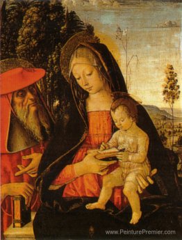 Madonna avec l'écriture d'enfants et Saint-Jérôme Madonna avec l'écriture d'enfants et Saint-Jérôme