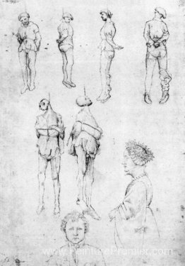 Hommes pendus et deux portraits Hommes pendus et deux portraits