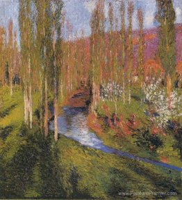 Des peupliers sur le bord de Vert Des peupliers sur le bord de Vert