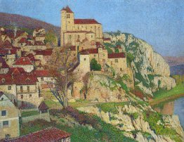 Falaise avec des maisons Falaise avec des maisons