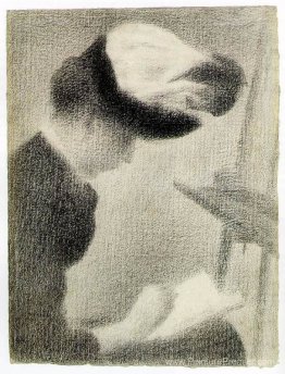 Femme assise par un chevalet Femme assise par un chevalet