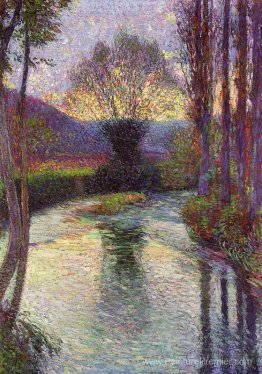 Reflété le saule sur le vert Reflété le saule sur le vert