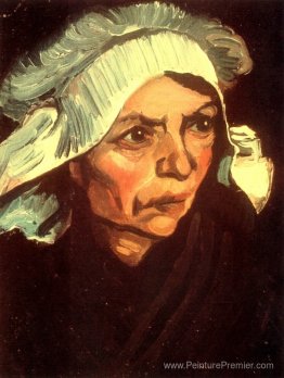 Tête d'une paysanne avec une casquette blanche Tête d'une paysanne avec une casquette blanche