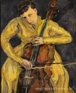 Portrait de Vera Poppe jouant du violoncelle Portrait de Vera Poppe jouant du violoncelle