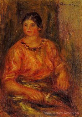 Femme dans un chemisier rouge Femme dans un chemisier rouge