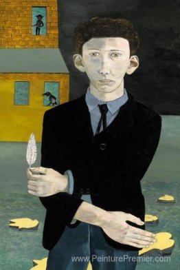 Homme avec une plume Homme avec une plume