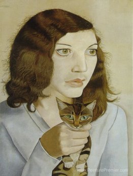Fille avec un chaton Fille avec un chaton