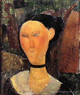 Femme avec ruban de velours (la bordure noire) Femme avec ruban de velours (la bordure noire)