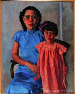 Portrait de Mme Tchang Ju Chi et de sa fille Portrait de Mme Tchang Ju Chi et de sa fille