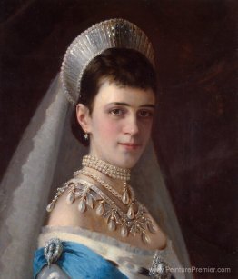 Portrait de l'impératrice Maria Fiodorovna dans une robe de tête Portrait de l'impératrice Maria Fiodorovna dans une robe de tête