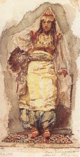 Un modèle avec une robe orientale Un modèle avec une robe orientale