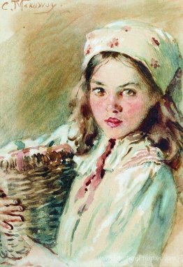 Chef de la fille dans un kerchief Chef de la fille dans un kerchief