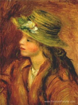Fille avec un chapeau de paille Fille avec un chapeau de paille