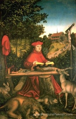 Albrecht de Brandenburg comme Saint-Jérôme dans son étude Albrecht de Brandenburg comme Saint-Jérôme dans son étude