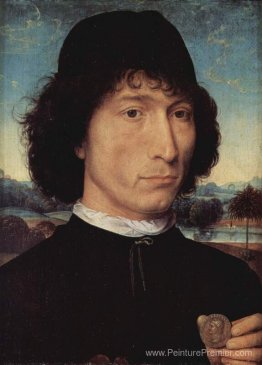 Portrait d'un homme tenant une pièce de l'empereur Néron Portrait d'un homme tenant une pièce de l'empereur Néron