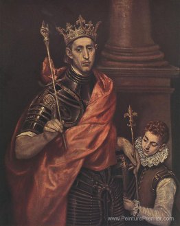 King Saint-Louis de France avec une page King Saint-Louis de France avec une page