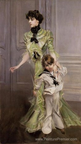 Madame Georges Hugo et son fils Jean Madame Georges Hugo et son fils Jean
