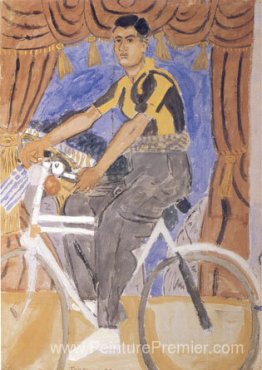 Cycliste devant une toile de fond par Sotiris Spatharis Cycliste devant une toile de fond par Sotiris Spatharis