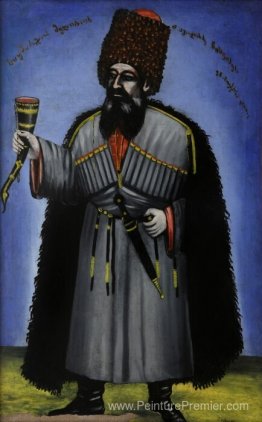Homme avec une corne pour boire du vin (portrait de Meliton Chkh Homme avec une corne pour boire du vin (portrait de Meliton Chkh