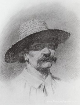 La tête des hommes dans un chapeau de paille La tête des hommes dans un chapeau de paille