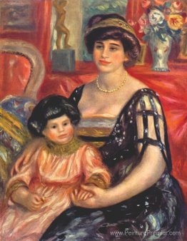 Portrait de Madame Duberville avec son fils Henri Portrait de Madame Duberville avec son fils Henri