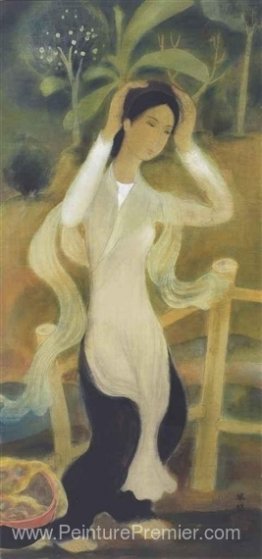 Le portrait de bain d'une jeune fille Le portrait de bain d'une jeune fille