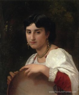 Italienne avec du tambourin Italienne avec du tambourin