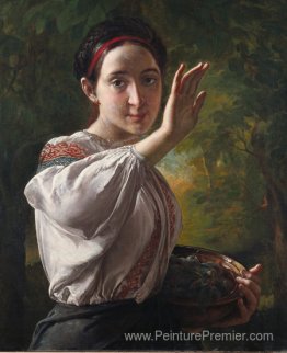 Fille avec des prunes Fille avec des prunes