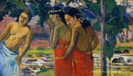 Trois femmes tahitiennes Trois femmes tahitiennes