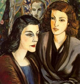 Deux femmes et buste autoportrait Deux femmes et buste autoportrait