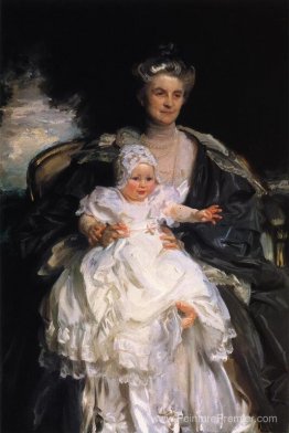 Mme Henry Phipps et son Granson Winston Mme Henry Phipps et son Granson Winston