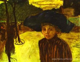 Femme dans un chapeau bleu Femme dans un chapeau bleu