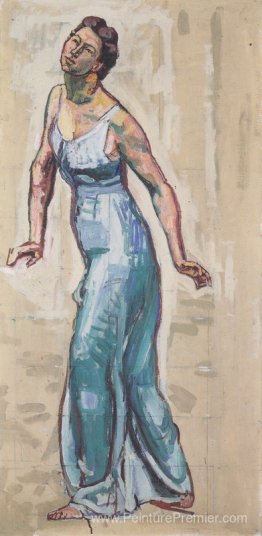 Figure de la femme à la frontière en Blue Gwand Figure de la femme à la frontière en Blue Gwand